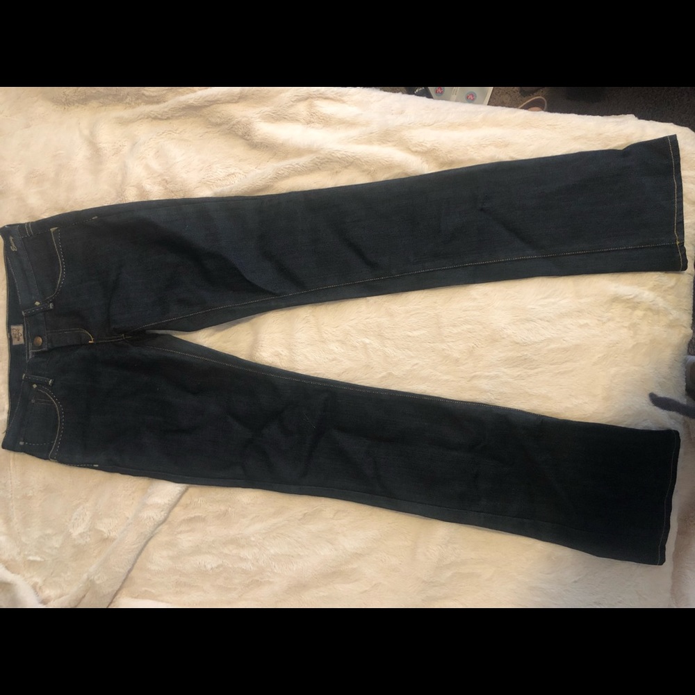 gold sign jeans